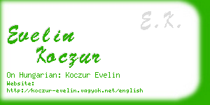 evelin koczur business card